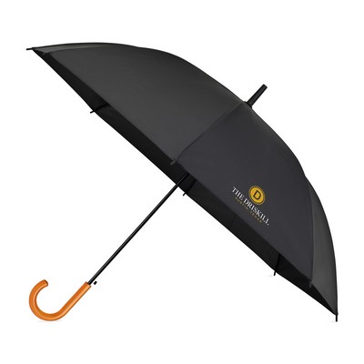 Elements 50" Recycled rPET Auto Open Hospitality Umbrella - Black