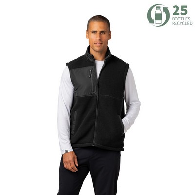 Storm Creek Men's Warm Up Colorblock Sherpa Fleece Vest