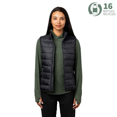 Storm Creek Women's Pacific Puffer 100 GSM Insulated Faux Down Packable Quilted Vest