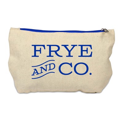 Canvas Travel Zippered Pouch (9.75" x 6")